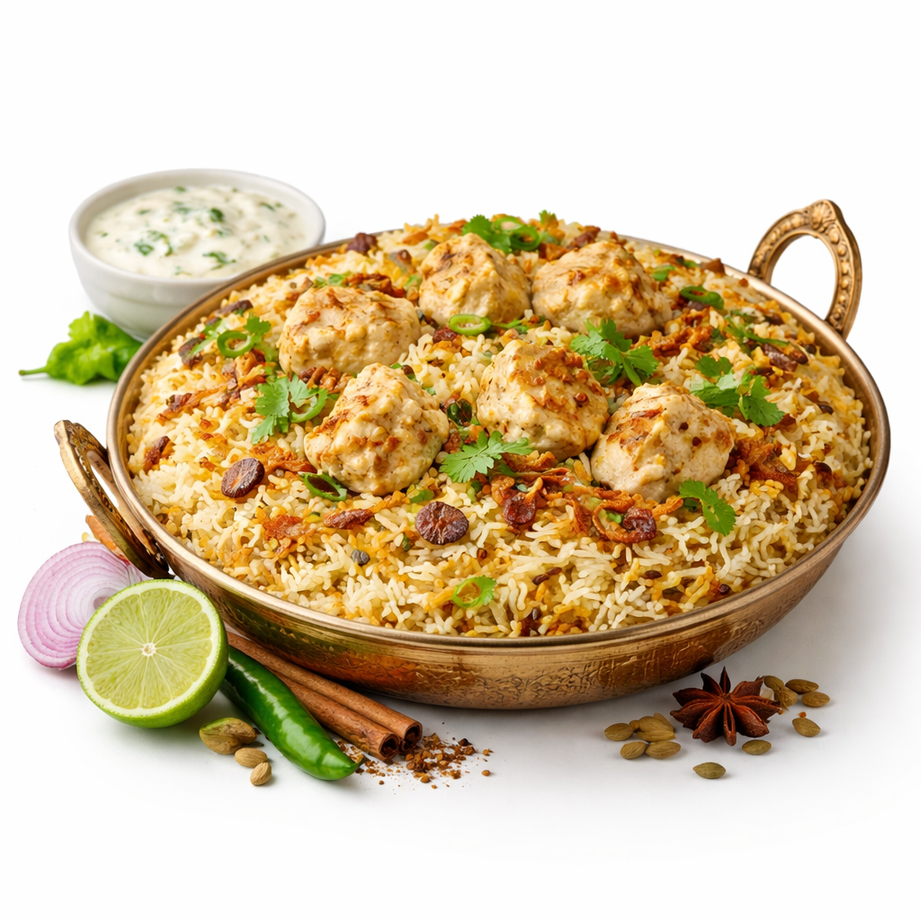 Chiken Malai Tikka Chest Biryani