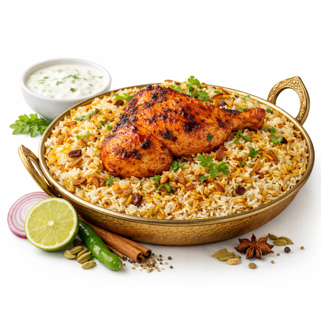 Chiken Tikka Chest Biryani