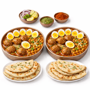 Chana Kofta Anda With Naan