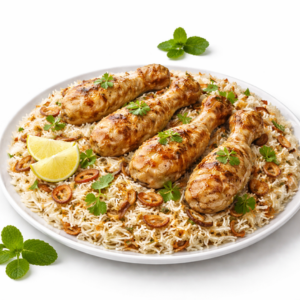 Chicken Malai Tikka Leg Pulao