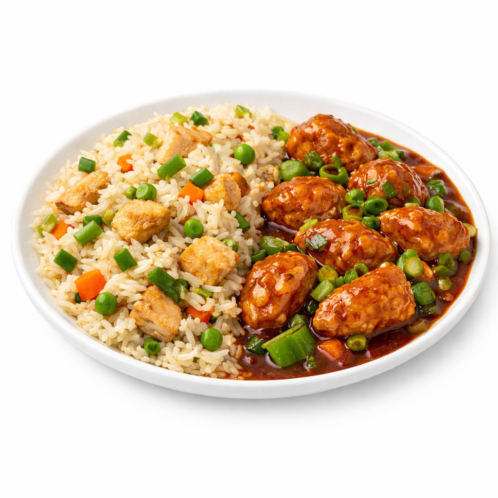 Chicken Fried Rice with Manchurian