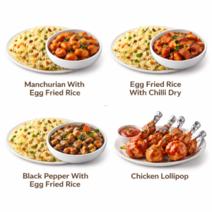 Manchurian With Egg Fried Rise