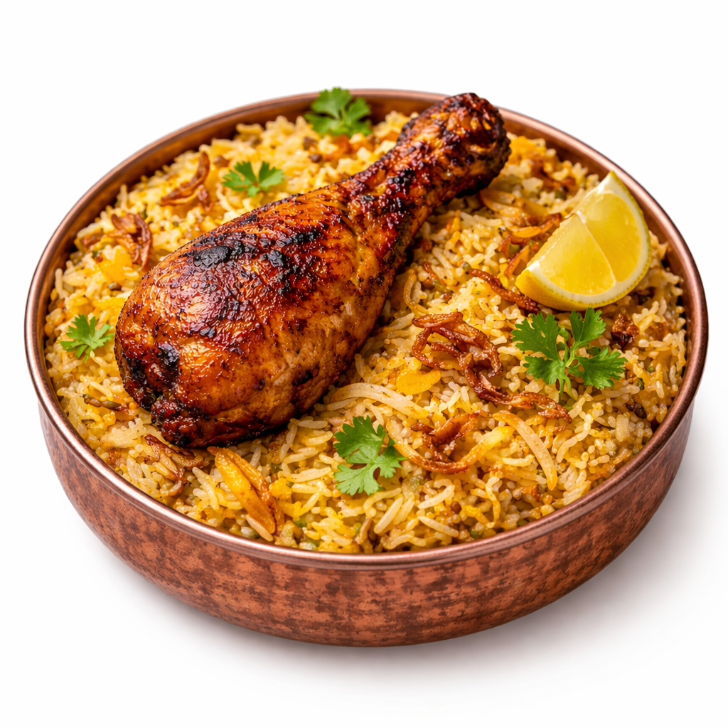 Chiken Tikka Leg Biryani
